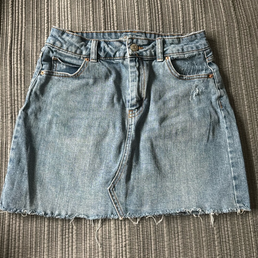 Wild Fable distressed denim mini skirt